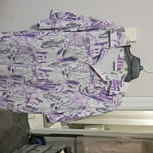 Weekday Purple and White Patterned Shirt